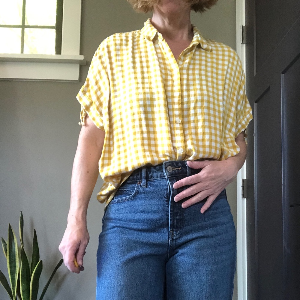 Madewell gingham top